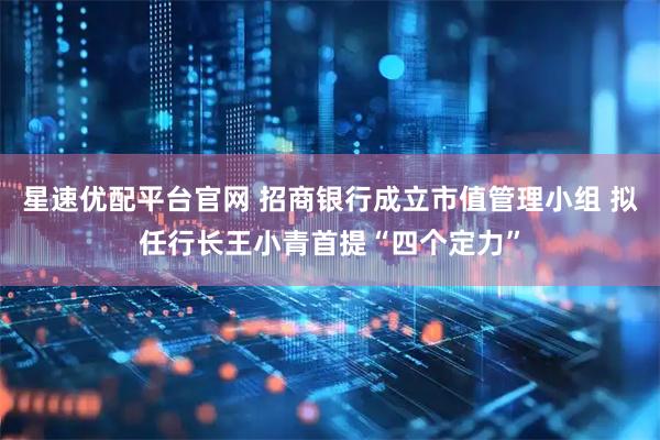 星速优配平台官网 招商银行成立市值管理小组 拟任行长王小青首提“四个定力”